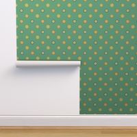Turquoise Polka dot repeat pattern