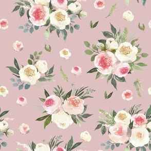 8" Rustic Love Florals // Flare Pink