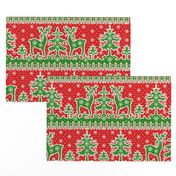 christmas lace with deers