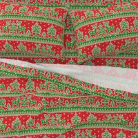 christmas lace with deers