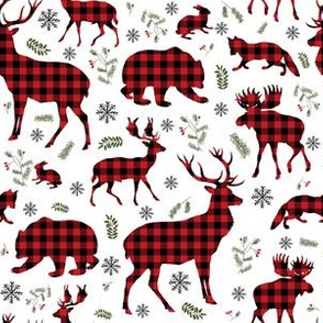 6" Winter Wild -Plaid and Holly