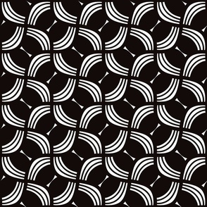 Rhythmic monochrome waves in a modern-retro design