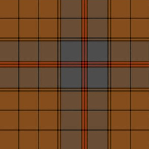 Ulster district tartan, 6" peat/grey