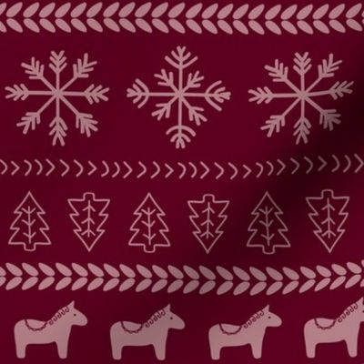 Scandinavian Christmas in Deep Pink