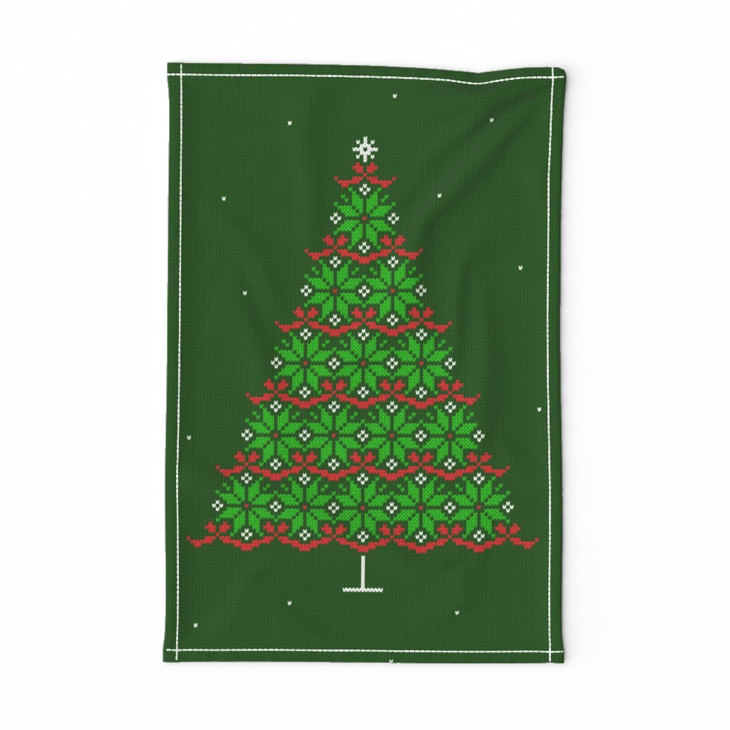 Fair Isle Christmas tree knit Wall Hanging