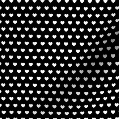 small hearts on black