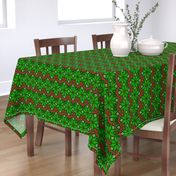 Christmas Fair Isle knit snowflakes green red Wallpaper