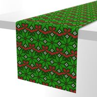 Christmas Fair Isle knit snowflakes green red Wallpaper