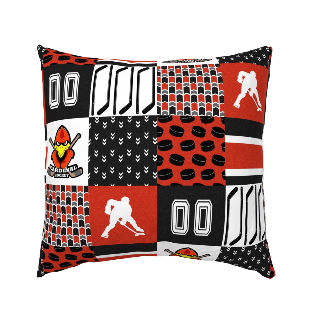 Cardinal Hockey - Wholecloth Cheater Quilt