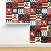 Cardinal Hockey - Wholecloth Cheater Quilt
