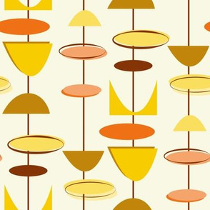 Mid century modern geometric-orange