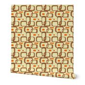 Mid century modern orange rectangles