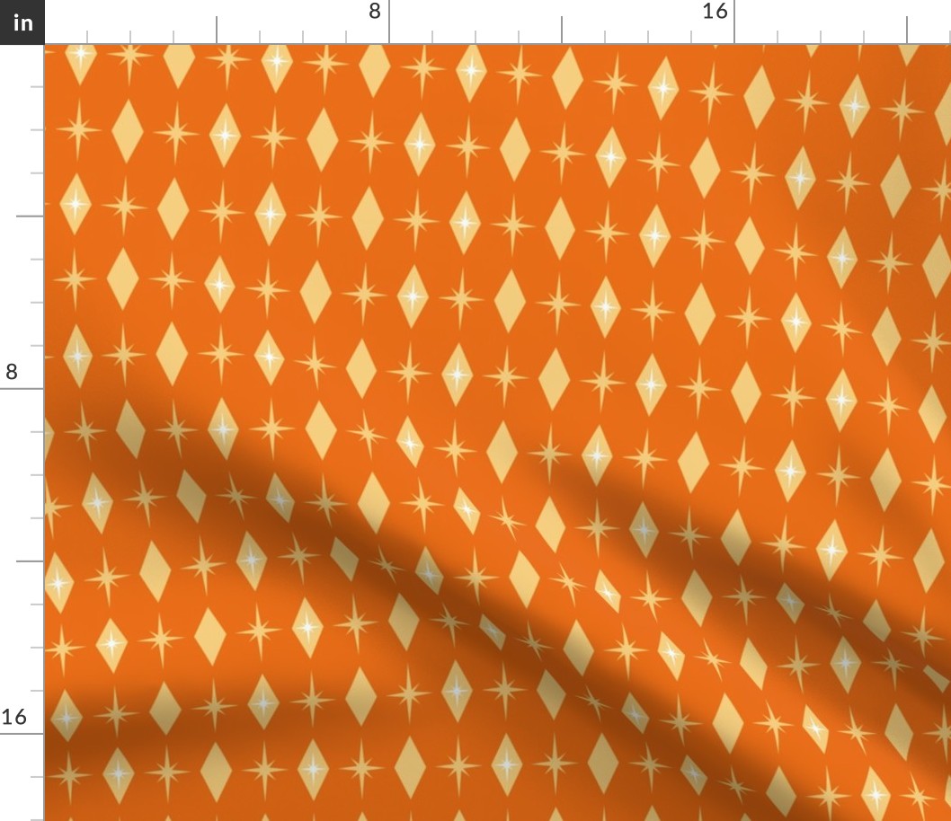 Atomic starburst diamond -orange