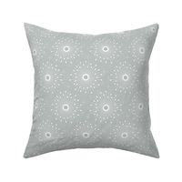 Mid century starburst floral - grey