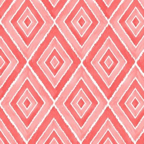 Ikat Diamonds - coral