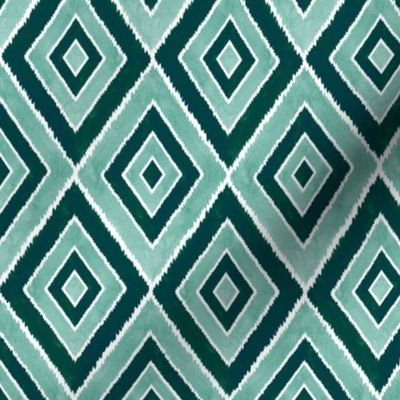 Ikat Diamonds - teal