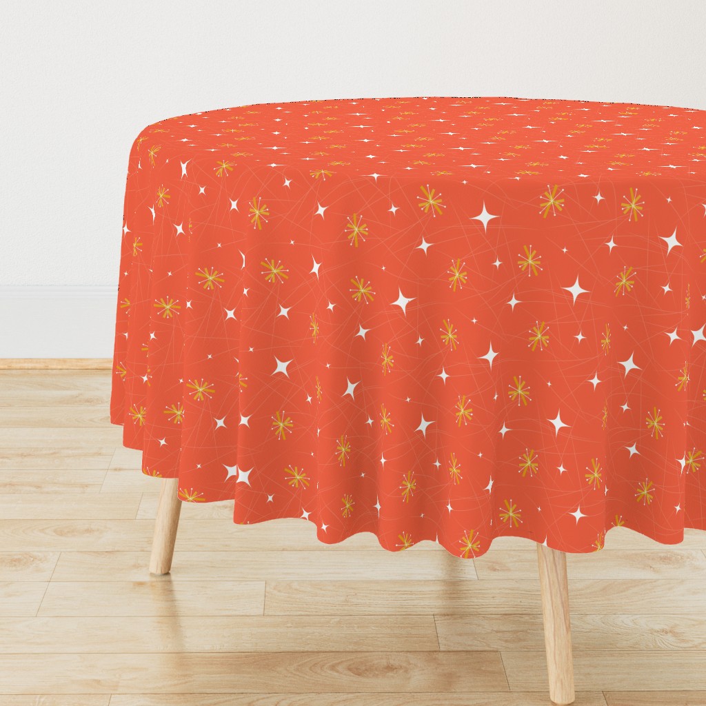 Mid century modern starburst red