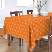 Mid century starburst floral - orange