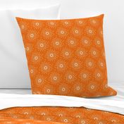 Mid century starburst floral - orange