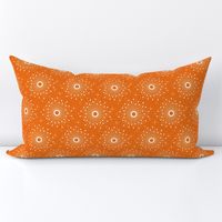 Mid century starburst floral - orange