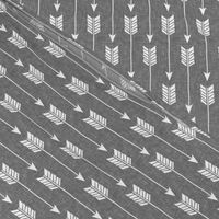 Arrows on Grey Linen