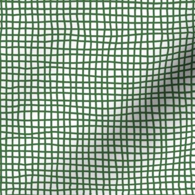 Green and White Hand Drawn Thin Criss Crossing Lines Pattern K075