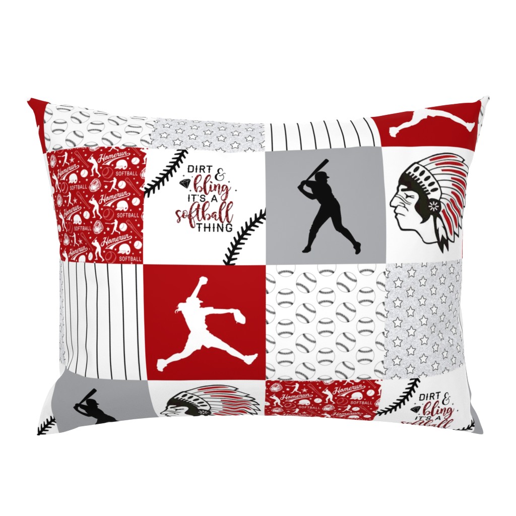 Softball//Chickasaws - Wholecloth Cheater Quilt