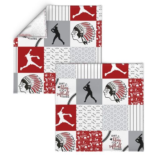 Softball//Chickasaws - Wholecloth Cheater Quilt