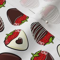 chocolate covered strawberries - rich on white