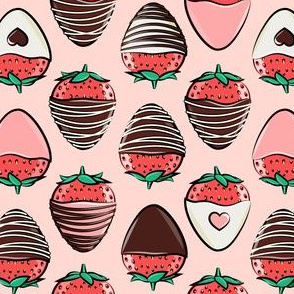 chocolate covered strawberries - pink