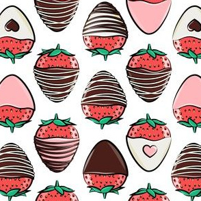 chocolate covered strawberries - white