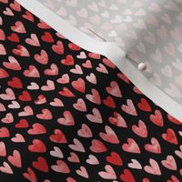 SMALL - watercolor valentines fabric watercolour heart fabrics valentine design