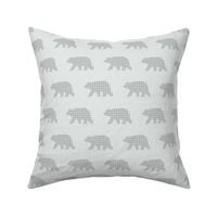 Bear Walk - Soft Gray Plaid