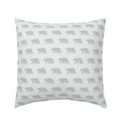 Bear Walk - Soft Gray Plaid