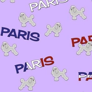 Poodles and Paris on Lavender