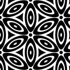 Black and White Large Geometric