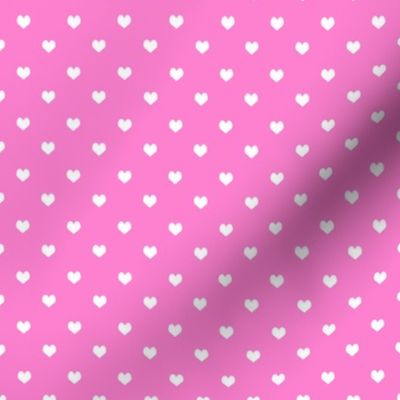 valentines heart fabric - bright pink valentines love fabric, hearts fabric, mini hearts fabric, cute valentines fabric