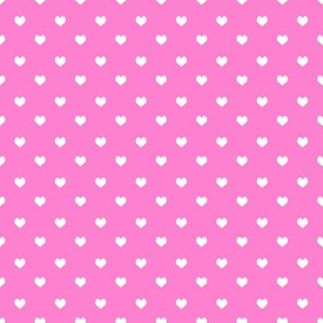 valentines heart fabric - bright pink valentines love fabric, hearts fabric, mini hearts fabric, cute valentines fabric