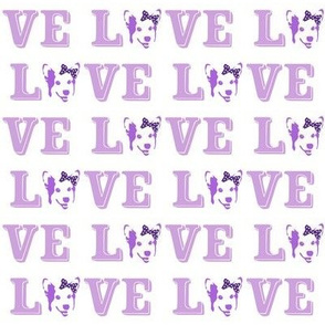 valentines love text, corgi love fabric, dog love fabric, love fabric, valentines dog design -  purple