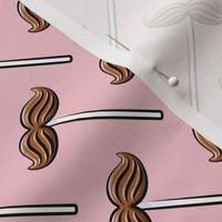 Mustache lollipops - valentines candy suckers - pink