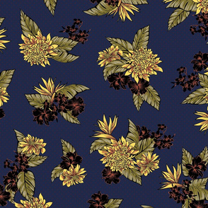 Virginia Floral - Navy