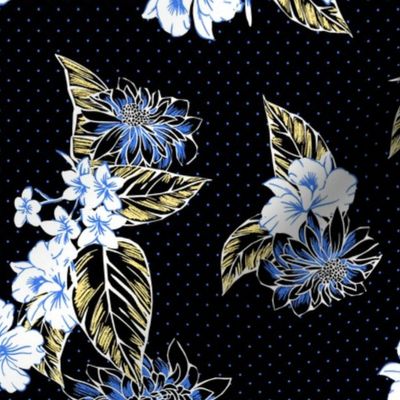 Virginia Floral - Black/Yellow/Blue