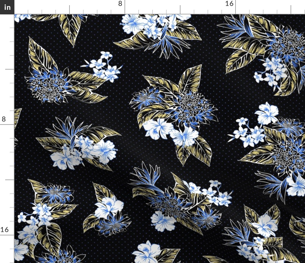 Virginia Floral - Black/Yellow/Blue