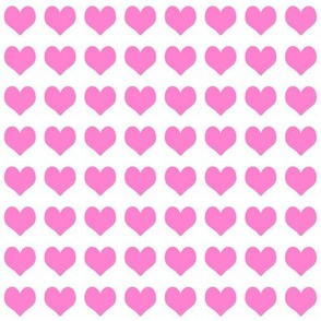 1 inch heart valentines fabric - valentines day, valentines fabric, heart, hearts, heart fabric, - bubblegum