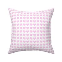 1 inch heart valentines fabric - valentines day, valentines fabric, heart, hearts, heart fabric, - pastel pink