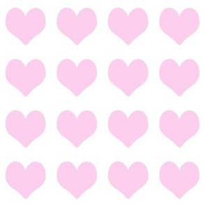 2 inch heart valentines fabric - valentines day, valentines fabric, heart, hearts, heart fabric, - pastel pink