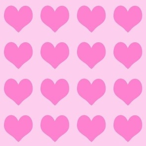 2 inch heart valentines fabric - valentines day, valentines fabric, heart, hearts, heart fabric, - pastel and bubblegum heart
