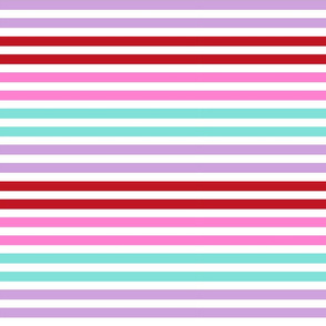 valentines candy stripes - stripe fabric, stripes fabric, candy stripes, bright stripes, pink stripes - pink, purple, red, mint