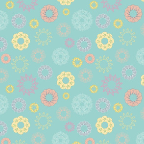 Under the Sea Shell Flowers Mint