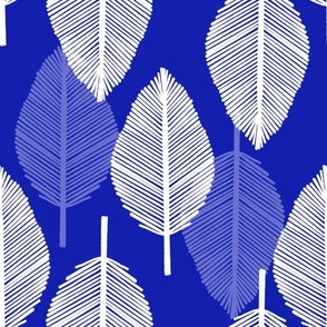 Bright blue tropical leaves